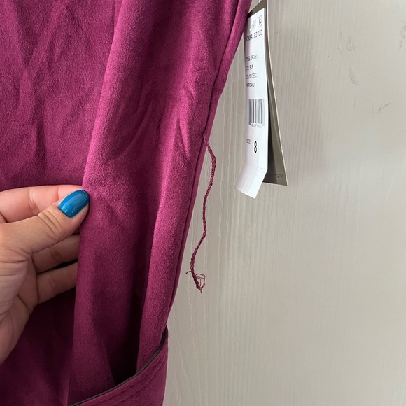 Donna Ricco Fuchsia Belted Midi Dress - Picture 5 of 12